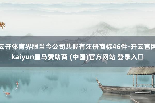 云开体育界限当今公司共握有注册商标46件-开云官网kaiyun皇马赞助商 (中国)官方网站 登录入口