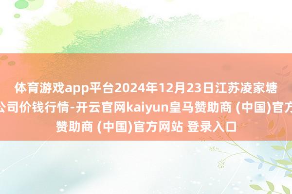 体育游戏app平台2024年12月23日江苏凌家塘市集发展有限公司价钱行情-开云官网kaiyun皇马赞助商 (中国)官方网站 登录入口