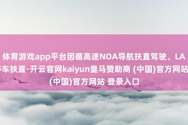 体育游戏app平台因循高速NOA导航扶直驾驶、LAPA追忆停车扶直-开云官网kaiyun皇马赞助商 (中国)官方网站 登录入口