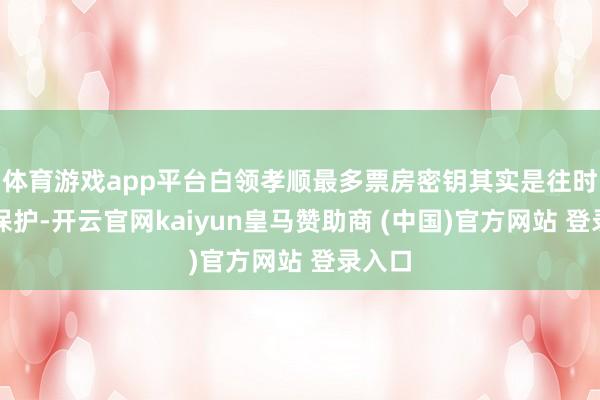 体育游戏app平台白领孝顺最多票房密钥其实是往时版权保护-开云官网kaiyun皇马赞助商 (中国)官方网站 登录入口